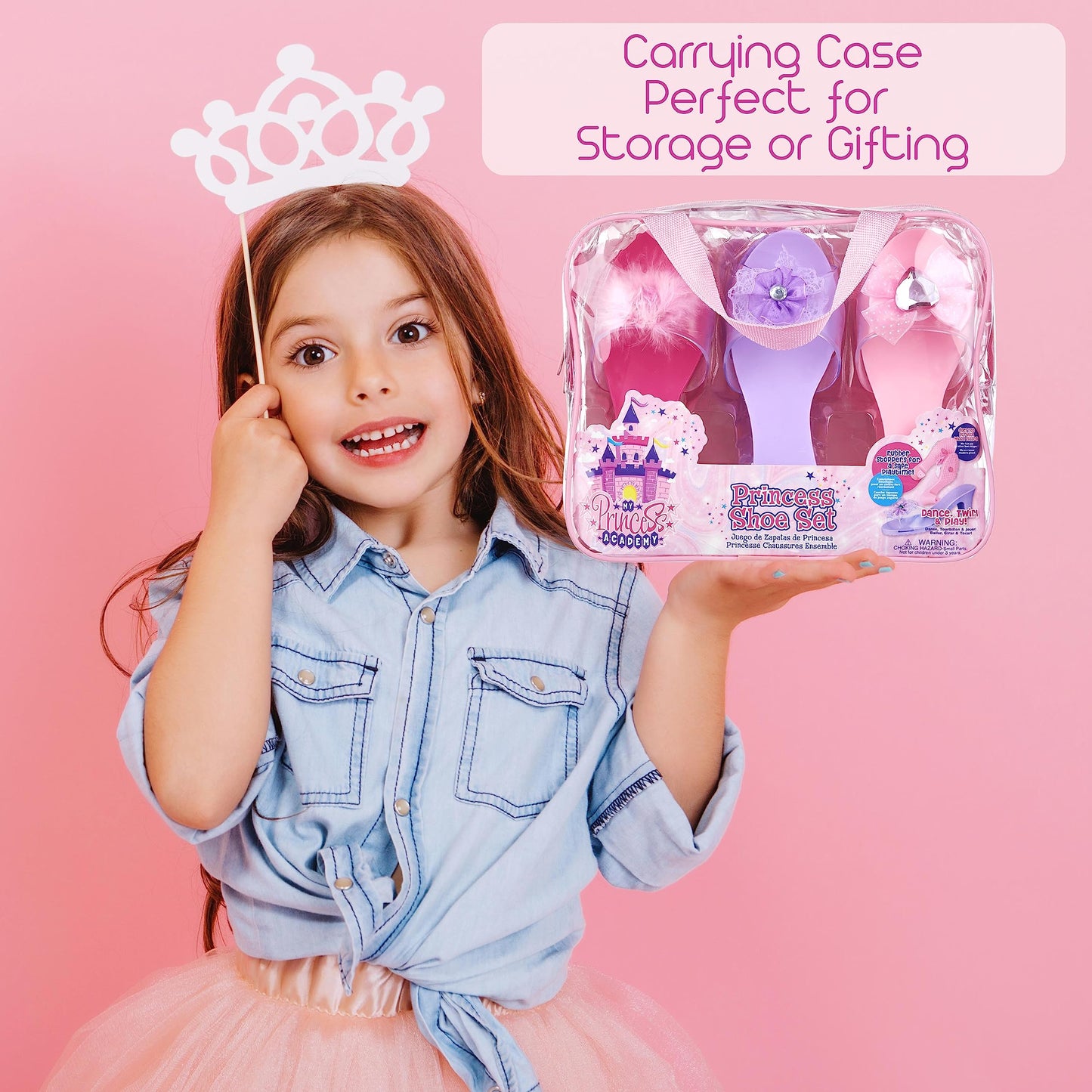 3-Pack Princess Shoes Set for Toddlers | Dress-Up Heels by PRINCESS EXPRESSIONS