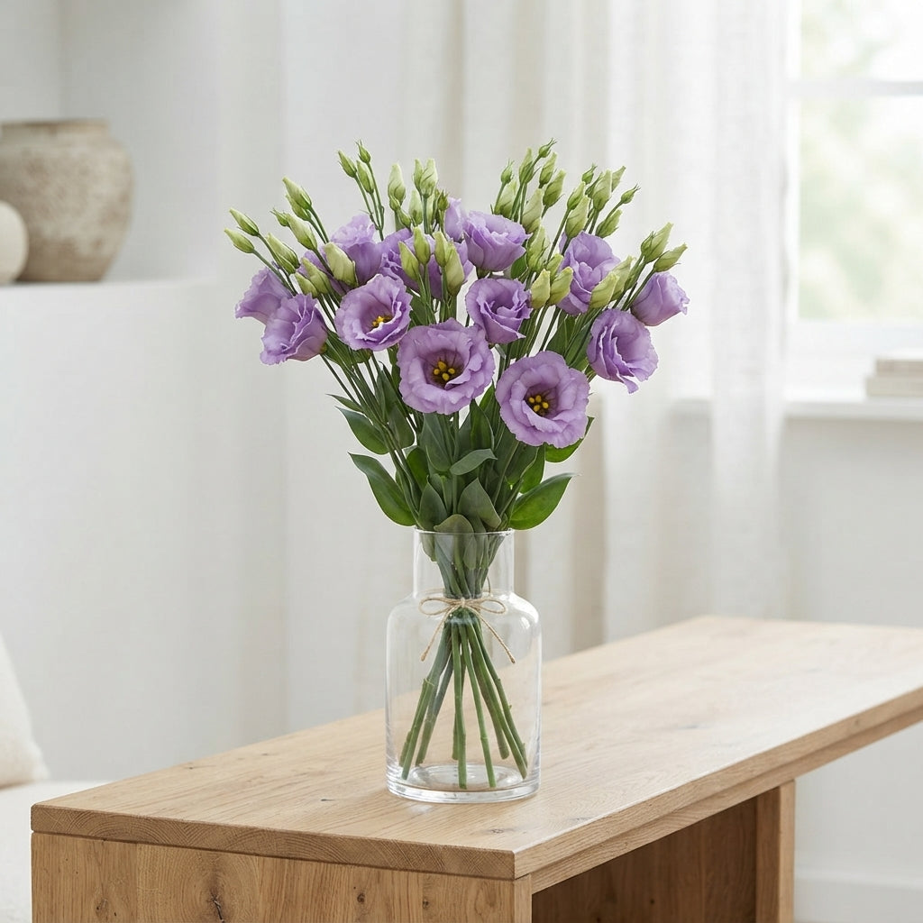 Reina Deep Lavender Lisianthus – 70cm Stems