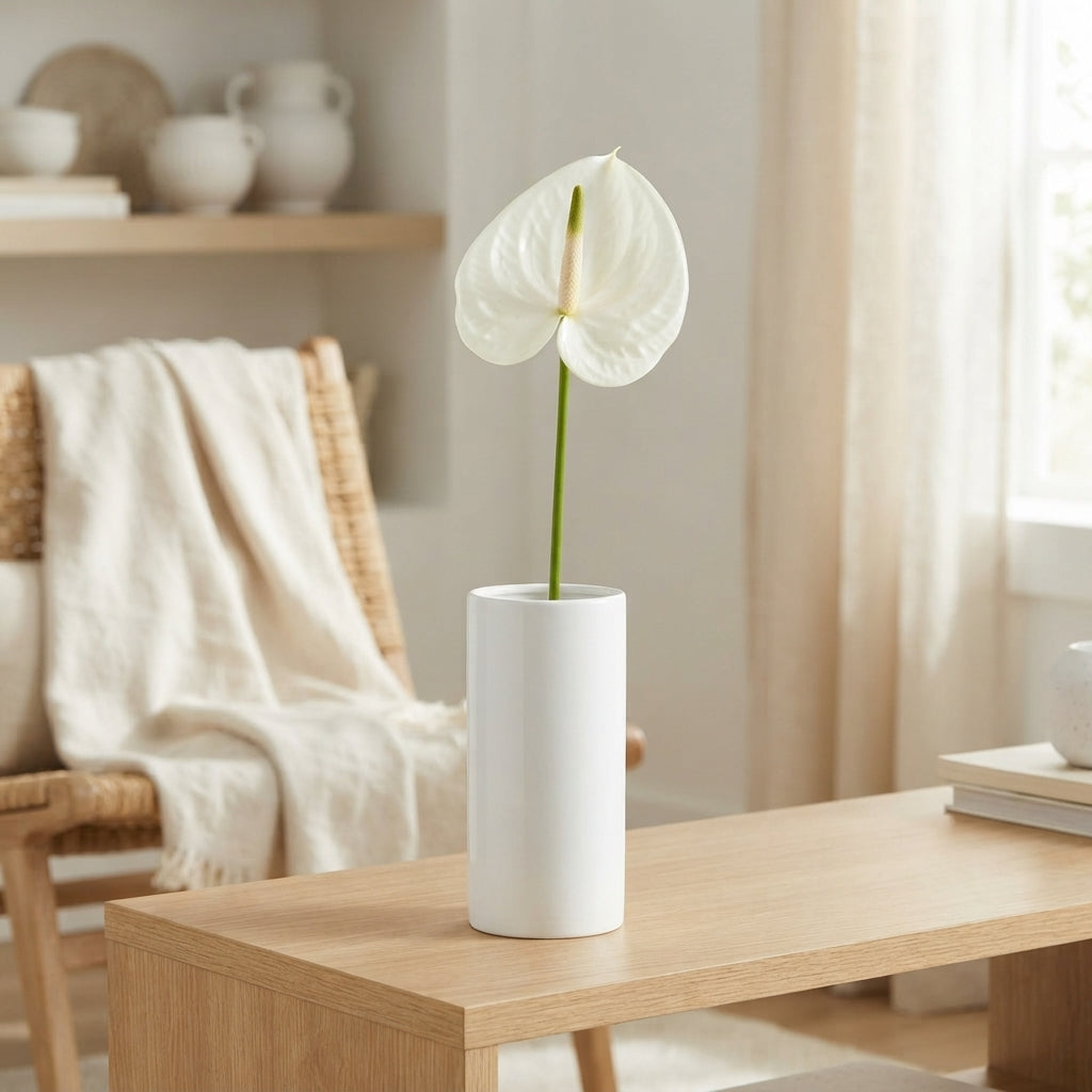 White Anthurium ‘Snowy’ – 35cm Stems