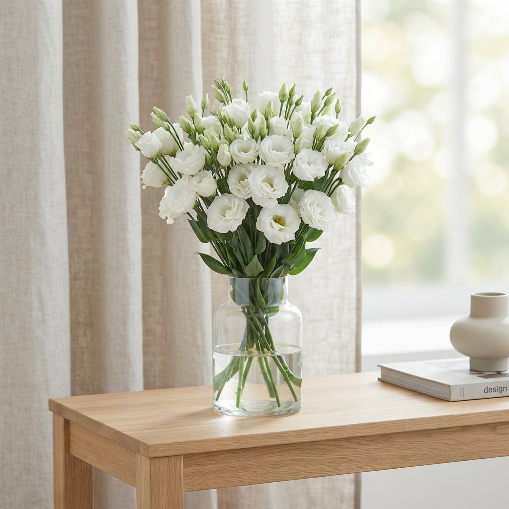 White Lisianthus ‘Rosita White’ – 70cm Cut Stems