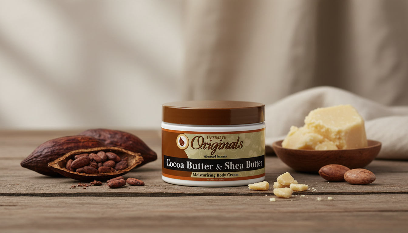 Africa's Best Cocoa Butter & Shea Butter Body Cream Deeply Moisturizing & Nourishing Skin for Dry Skin Types 8 Oz