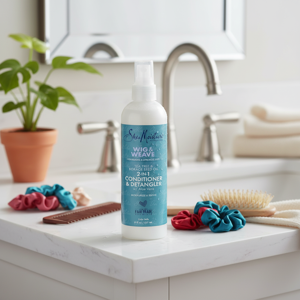 Shea Moisture Wig & Weave 2-in-1 Conditioner & Detangler 8 oz / 237 ml - For Wigs, Weaves & Braids