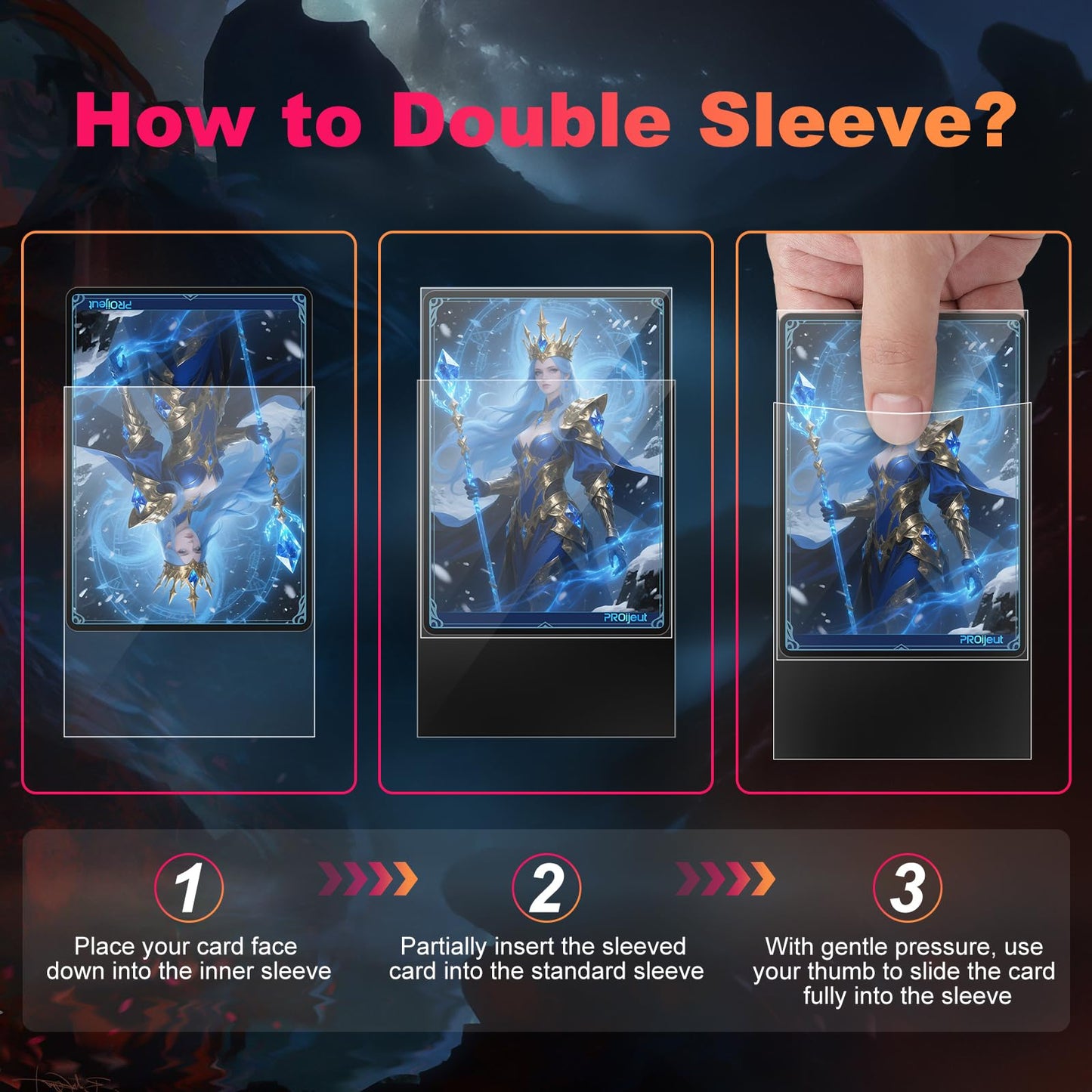 Proijeut 5000 Pack Card Sleeves Clear – Perfect Fit Inner Sleeves for Double-Sleeving 60 Microns, MTG PKM TCG