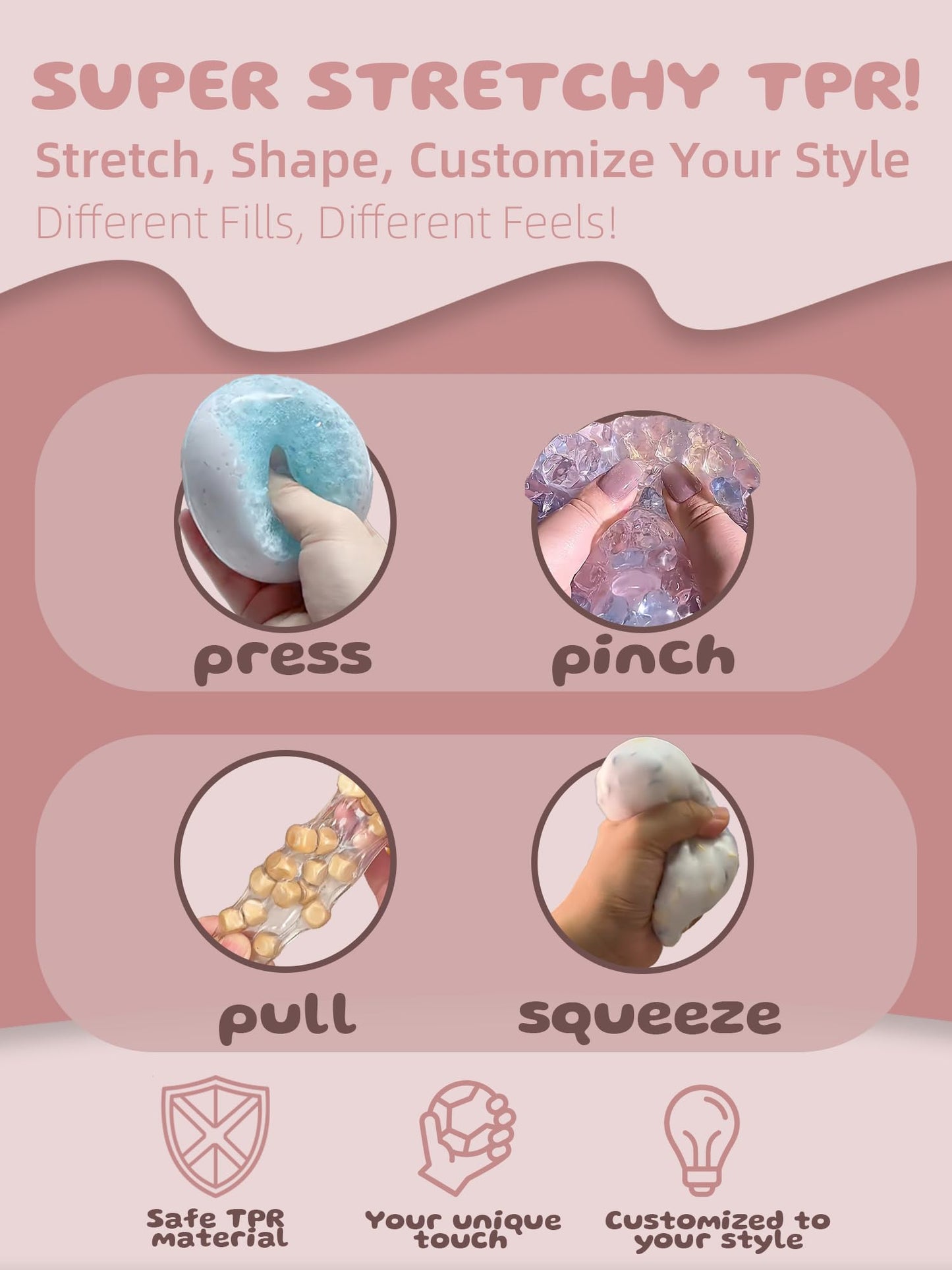 Psykade DIY Stress Ball Making Kit – Easy DIY ASMR Stress Relief Toys for Busy Women