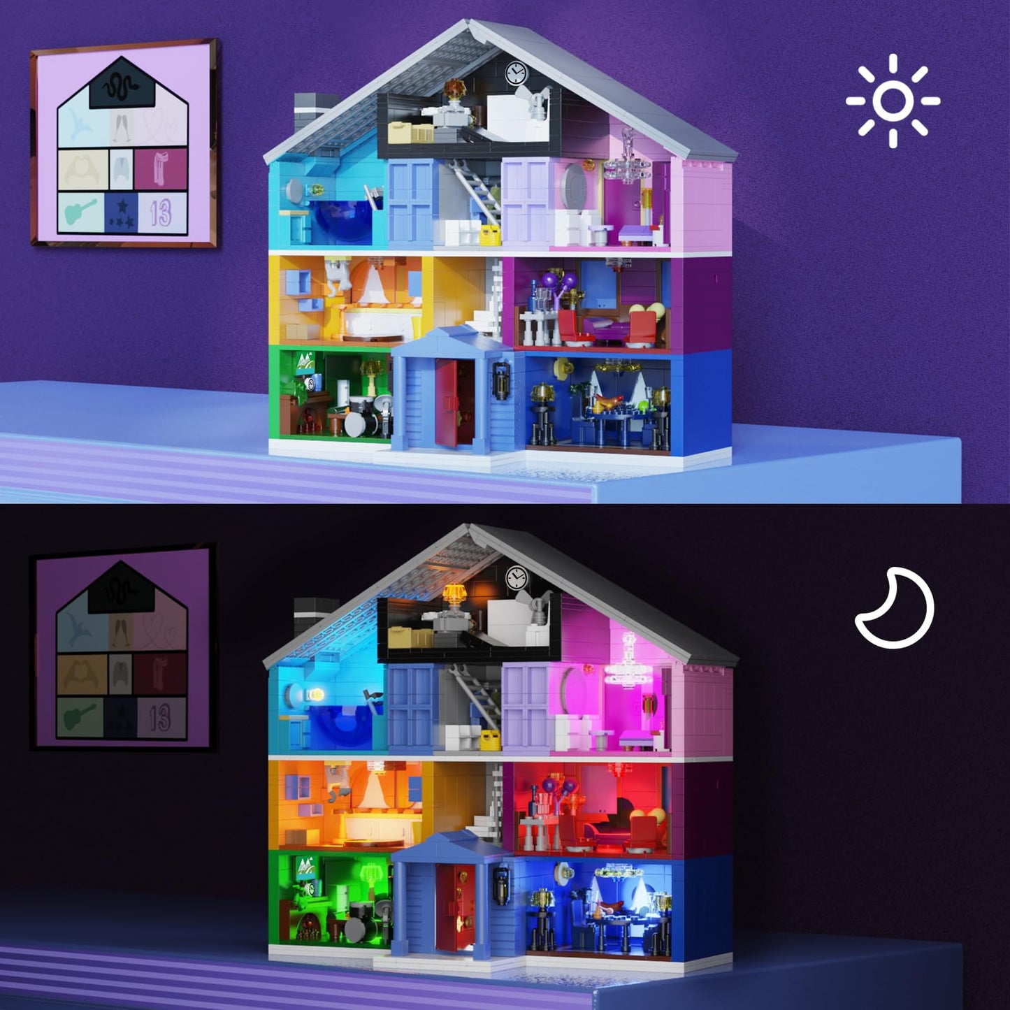 Star House Building Set by PUIOSYMG — 1426 Pcs, LEGO Compatible, Immersive Lighted Rooms