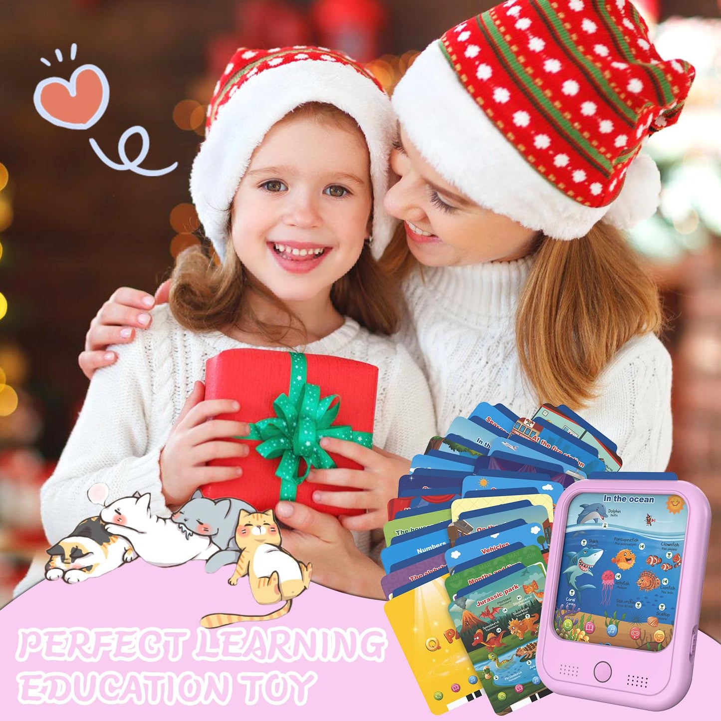 Puzcande Kids Educational Tablet Toy – Bilingual Learning, Screenless Fun, 5 Modes
