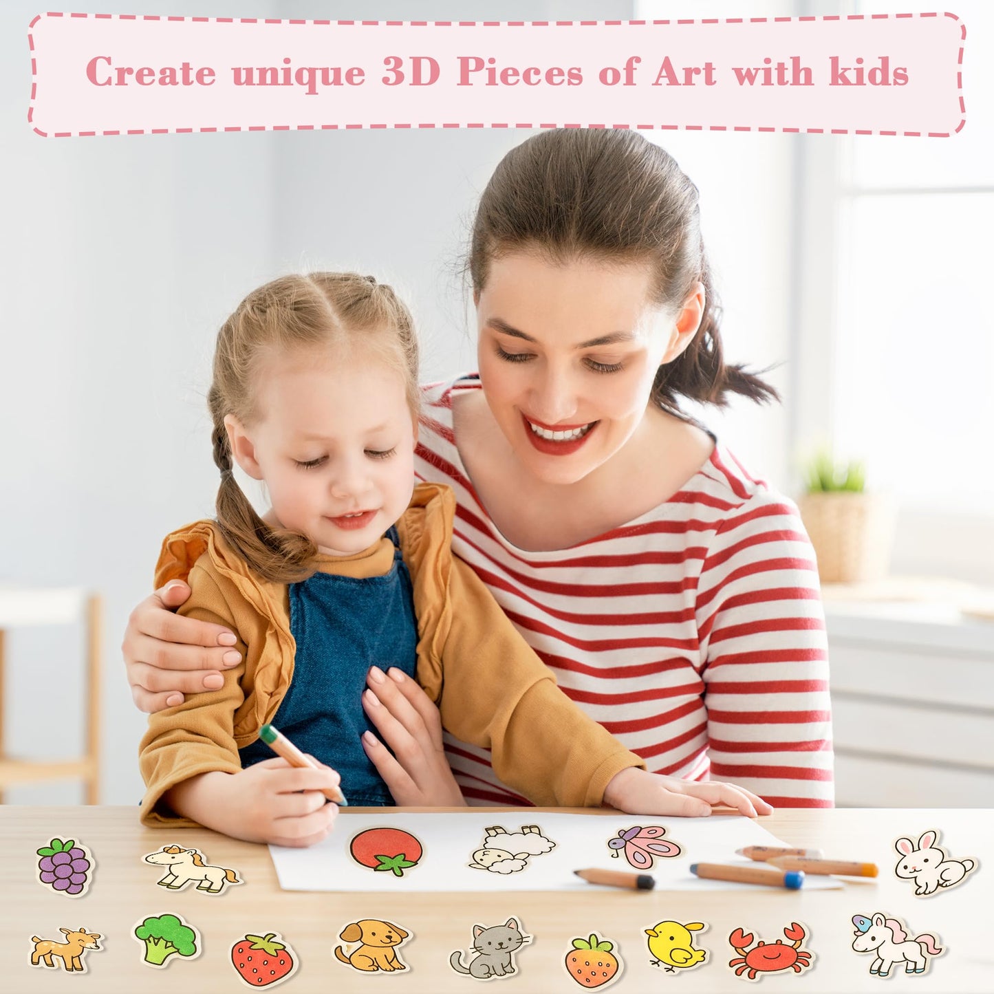 QDBNW 30-Piece Shrink Plastic Sheets Kit – 5.8 x 4.1 in DIY Keychains & Shrink Art
