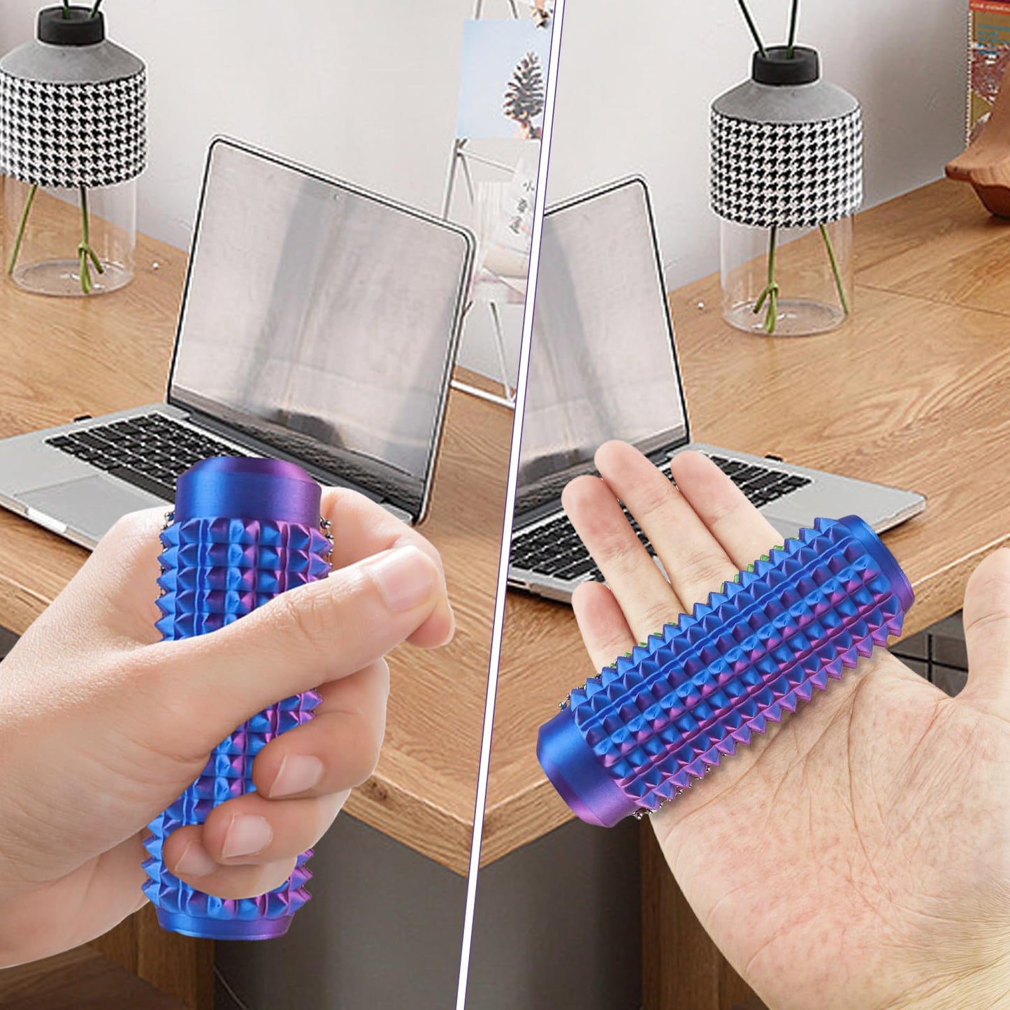 QETRABONE 4 Pcs Pain Stim Fidget Keychain – Spiky Sensory Toys