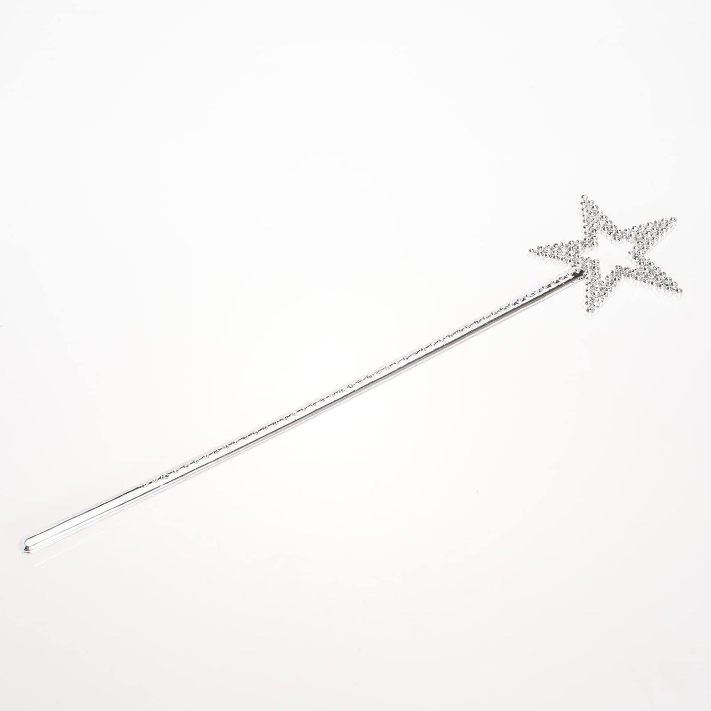 Qeuly Star Wand 13 Inches – Silver Fairy Princess Wand for Dress-Up, Halloween & Party Fun