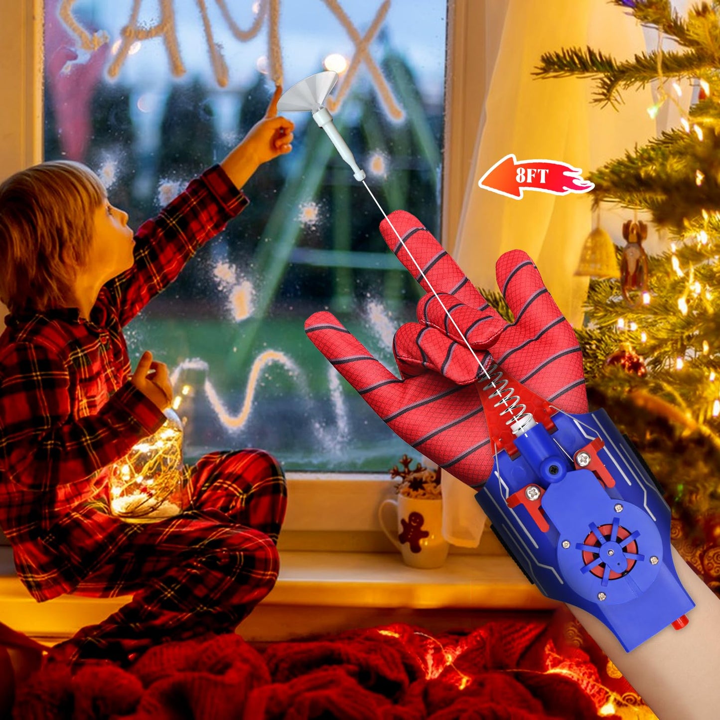 QHJIU Spider Web Shooter – Real Web Slinger for Kids, Durable & Safe