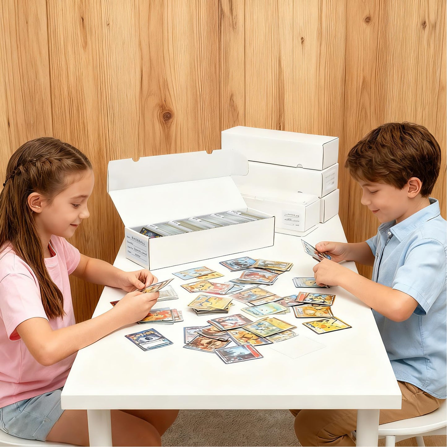 QINGUANG Trading Card Storage Box – 10 Pack, 1100 Cards, Dividers