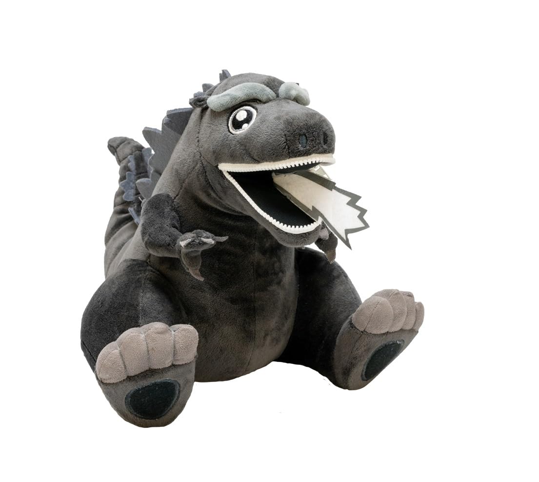 QMx Godzilla Black and White Zippermouth Plush – PREVIEWS Exclusive, 8.75-inch Tall