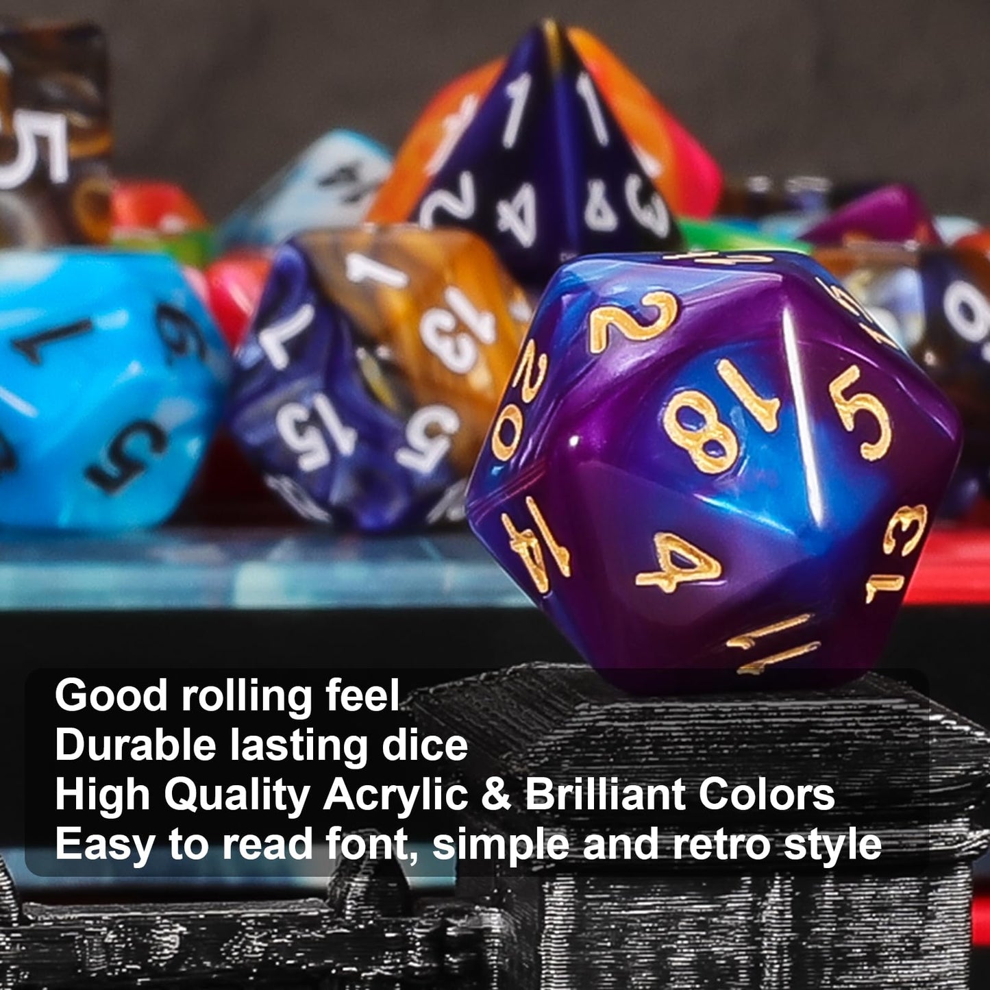 QMAY Mystery Dice Box – 48 Pcs DND Dice Set with 6 Surprise Boxes