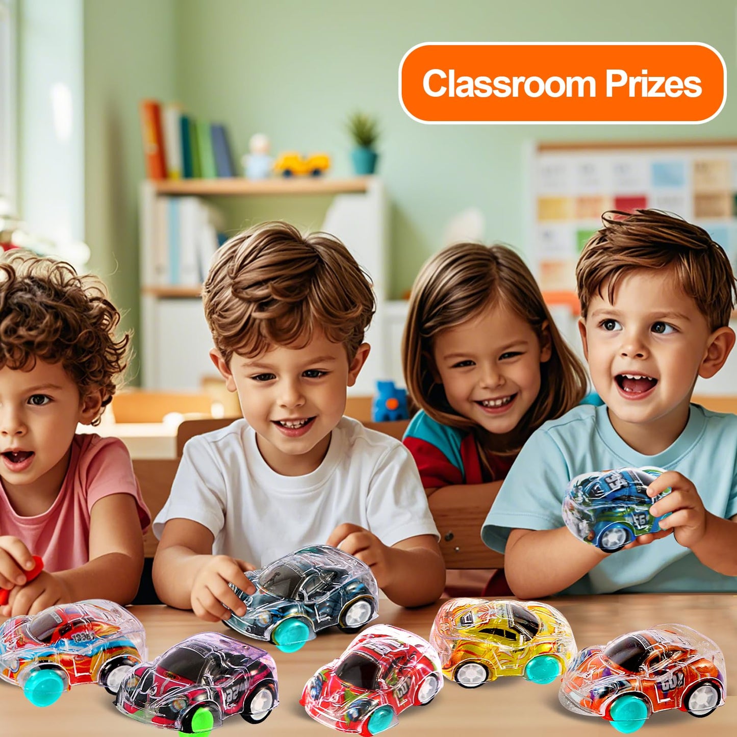 QSONSELL 50 Pcs Mini Pull Back Cars – Colorful Toy Cars for Kids, Party Favors & Classroom Prizes
