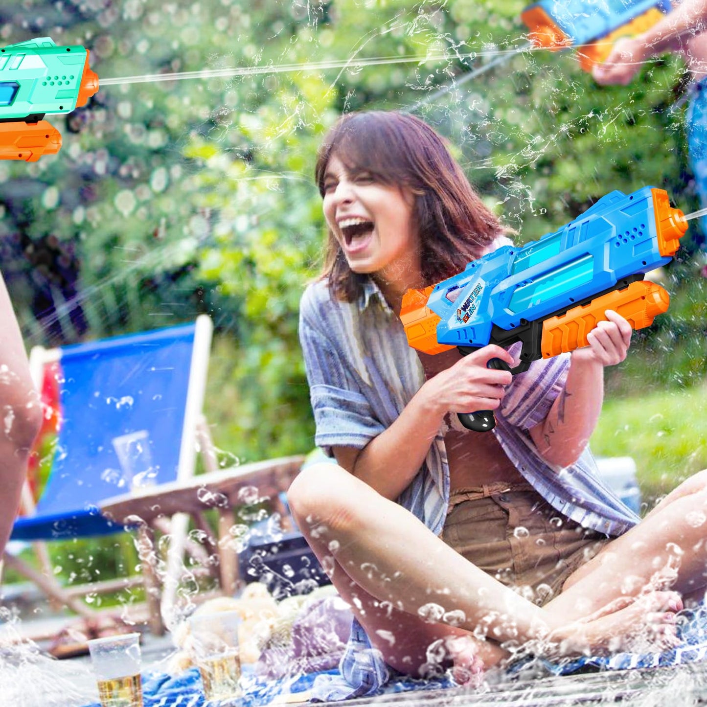 Quanquer Super Water Guns for Adults – 2 Pack 1200cc Blaster with Excellent Range