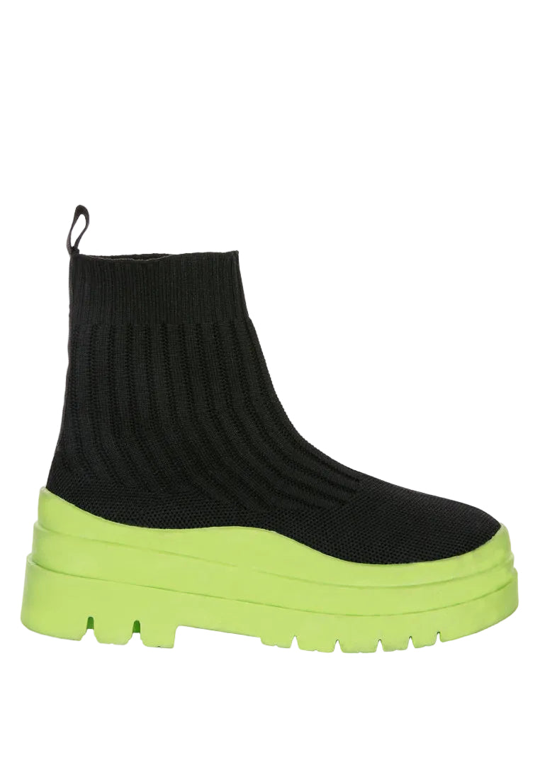 Quavo Knitted Platform Chunky Boots