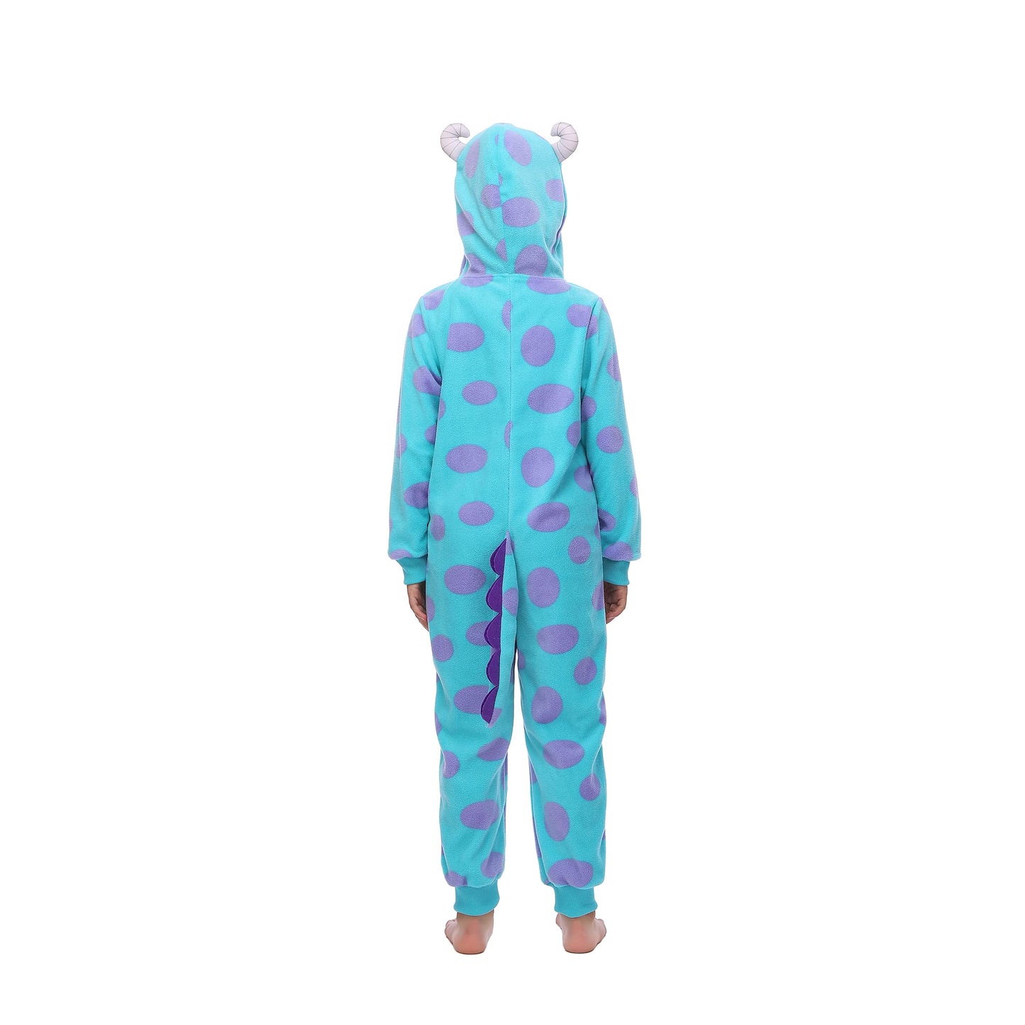 Rabtero Blue Monster Kids Costume Onesie – 100% Polar Fleece, Size 6-8