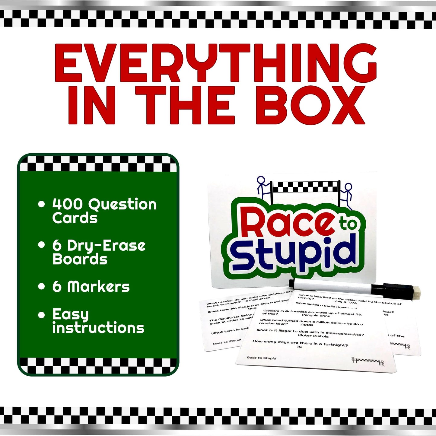 Race to Stupid Trivia Card Game – Family & Party Fun