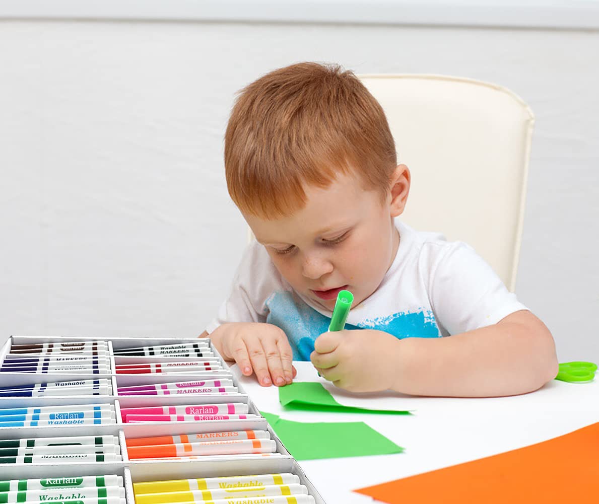 Rarlan Washable Markers Bulk Pack – 240 Count, 12 Colors for School & Crafts