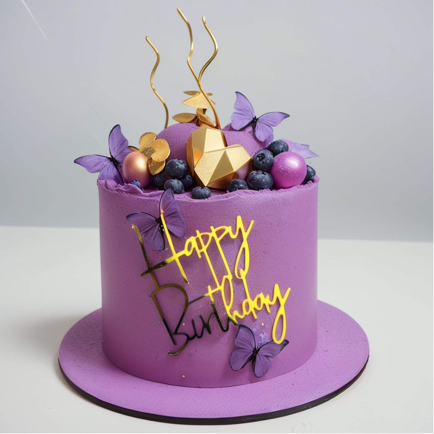 RASSLISA 24 PCS Happy Birthday Cake Toppers – Mirror Acrylic, 8 Styles, 3 Colors