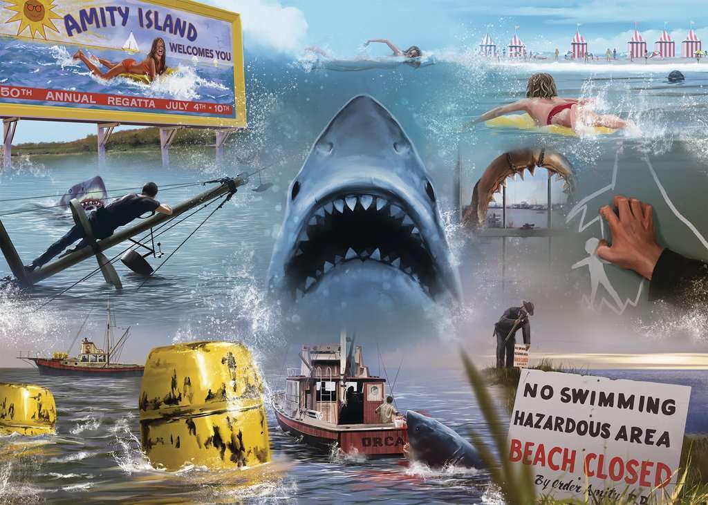 Ravensburger Universal Vault Collection Jaws 1000-Piece Puzzle – For Adults & Kids 12+
