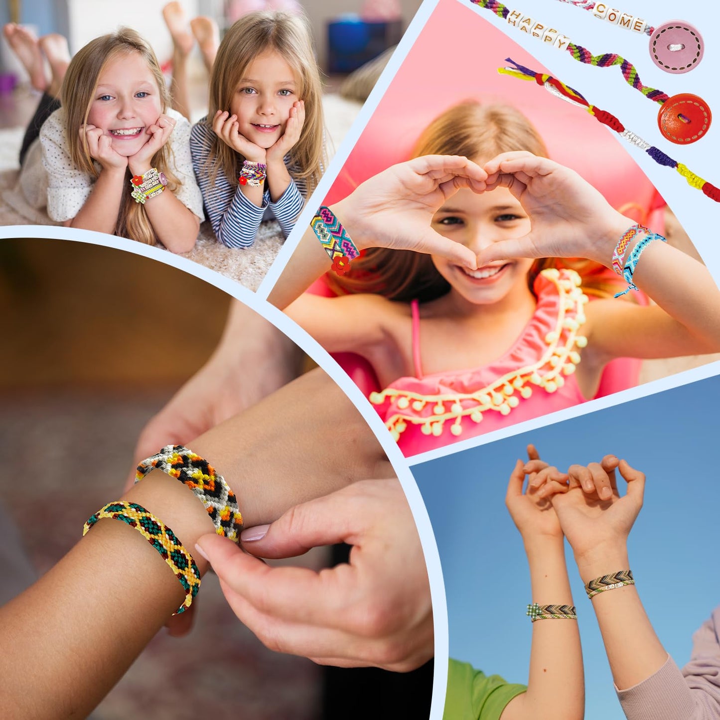 Rdfmy Friendship Bracelet Making Kit for Girls – Creative DIY Bracelet Kit for Kids 8-12 (Green)