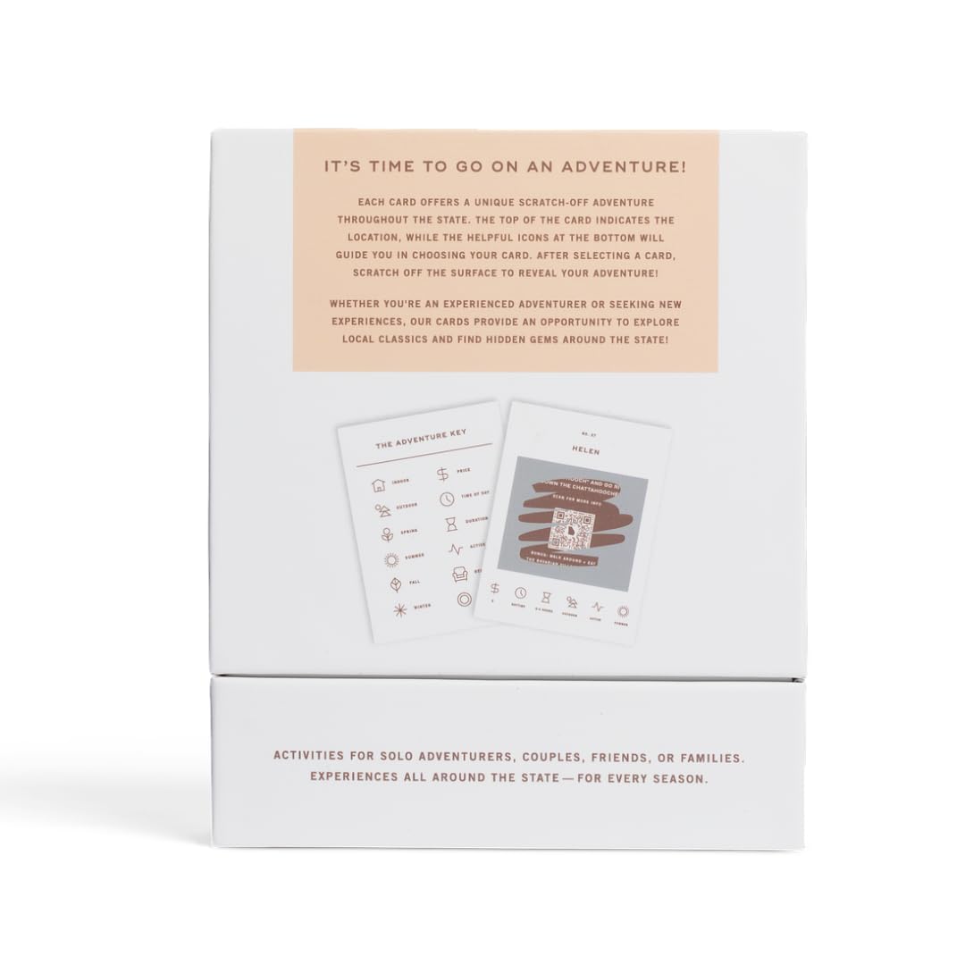Reach International Outfitters Georgia Adventure Bucket List: 50 Scratch-Off Cards for Outdoor Activities & Road Trips