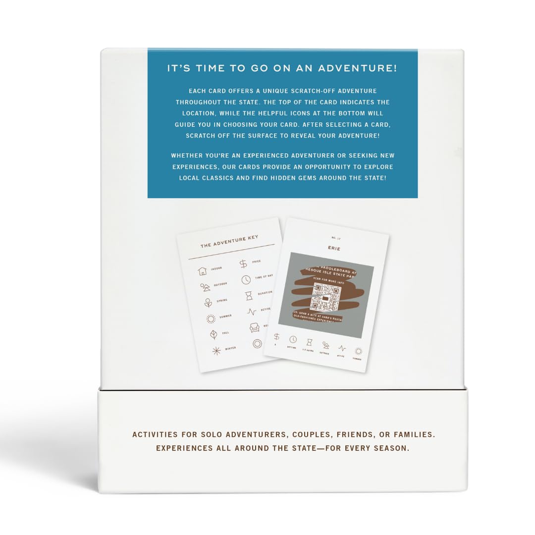 Reach International Outfitters PA Adventure Bucket List – 50 Scratch-Off Cards