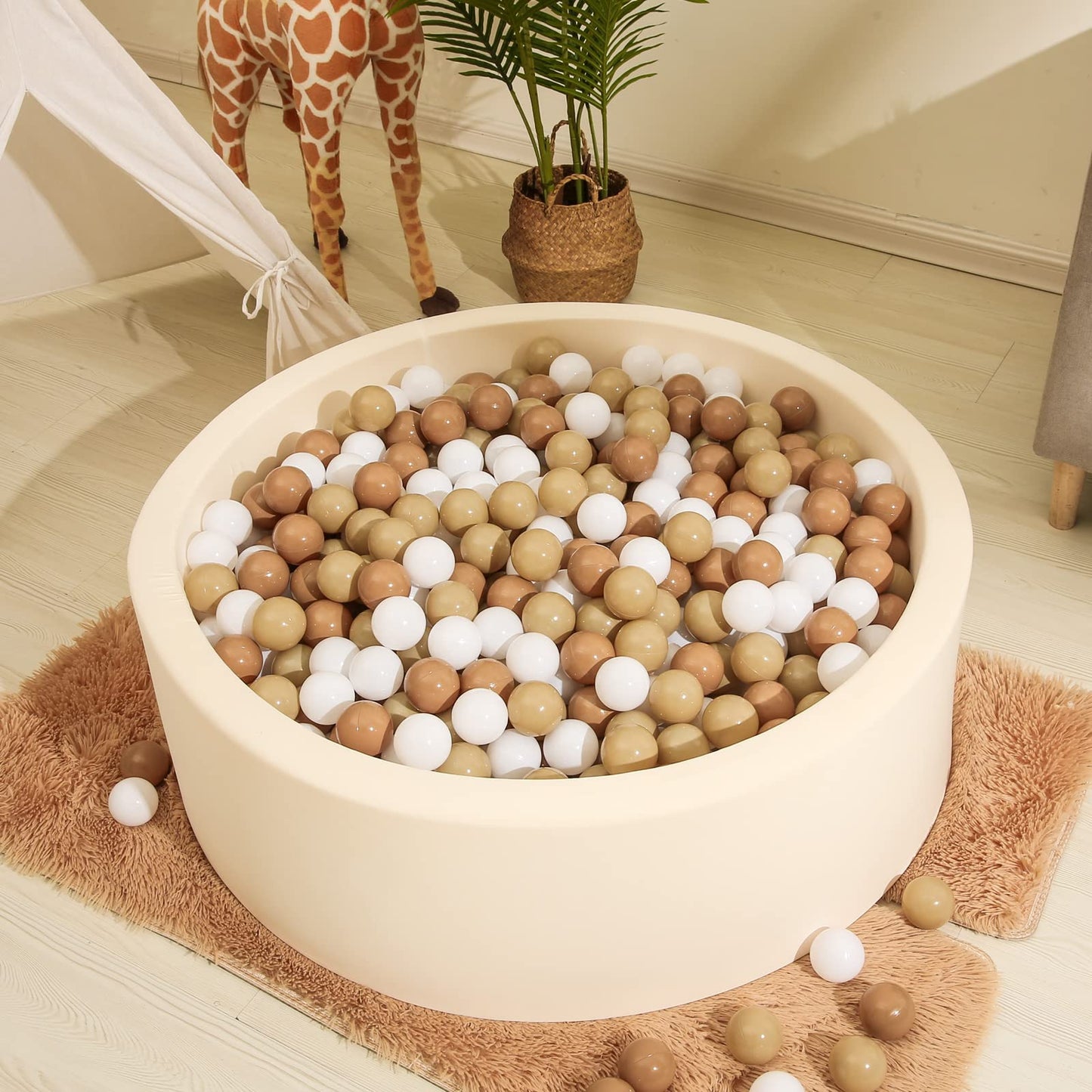 Realhaha Ball Pit Balls – 100 Safe 2.16 in Plastic Balls for Baby, Toddlers, Play Tents & Pools