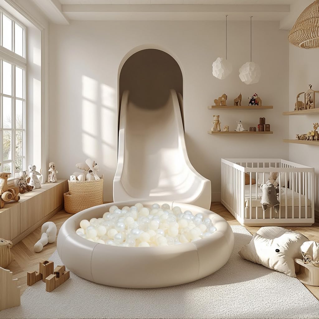 Realhaha Ball Pit Balls 200 – Beige Plastic Balls for Baby & Toddler Play