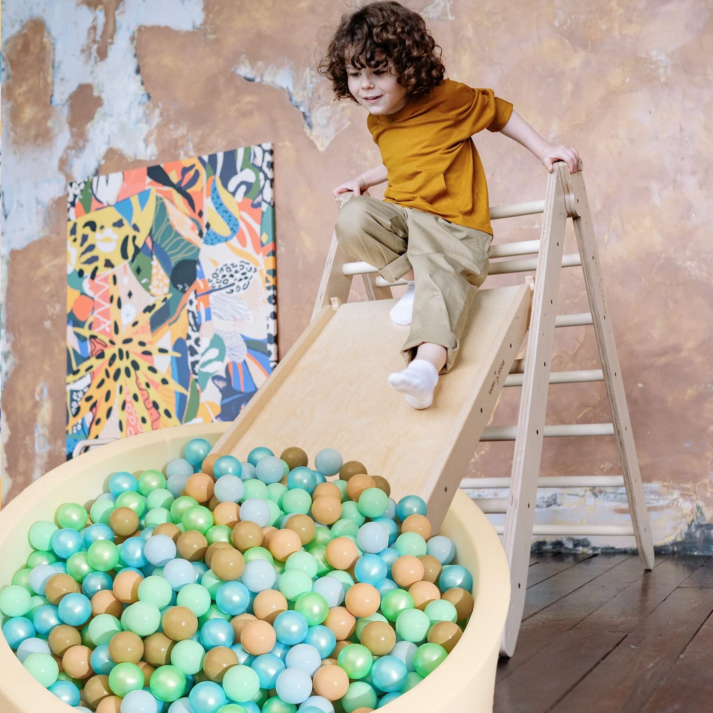 Realhaha Ball Pit Balls – 100 Safe 2.16-Inch Plastic Balls for Ball Pits, Tents & Pools (Green & Blue)