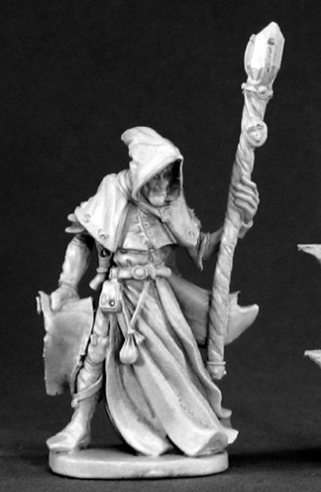 Reaper Satheras Elf Warlock – Dark Heaven Legends 28mm Miniature (Unpainted)