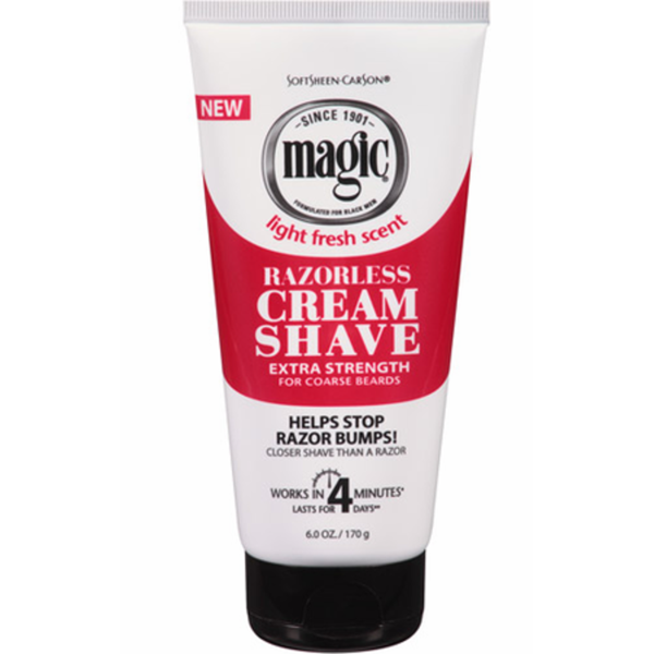 Magic Shave Soft Sheen Carson Magic Razorless Cream Shave Extra Strength for Men with Coarse Hair 6 oz