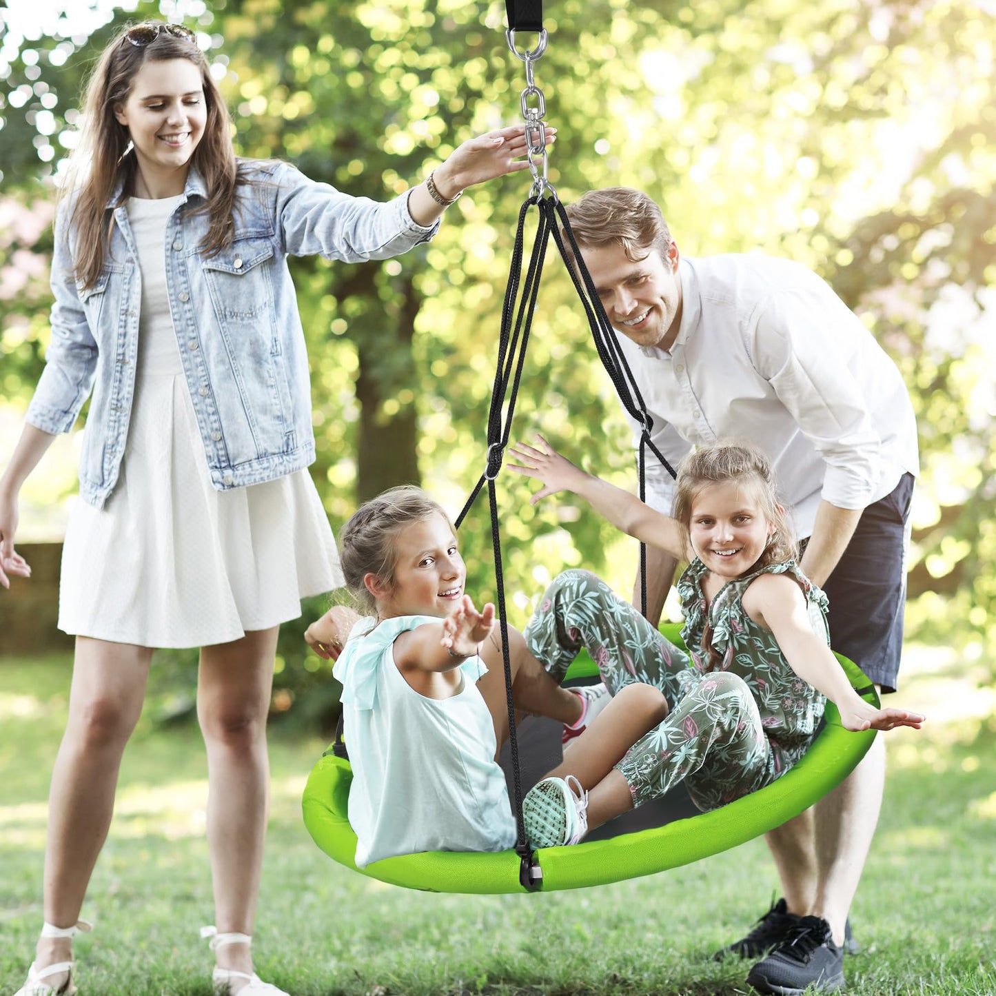 RedSwing 40-inch Flying Saucer Tree Swing 500 LBS Capacity Green