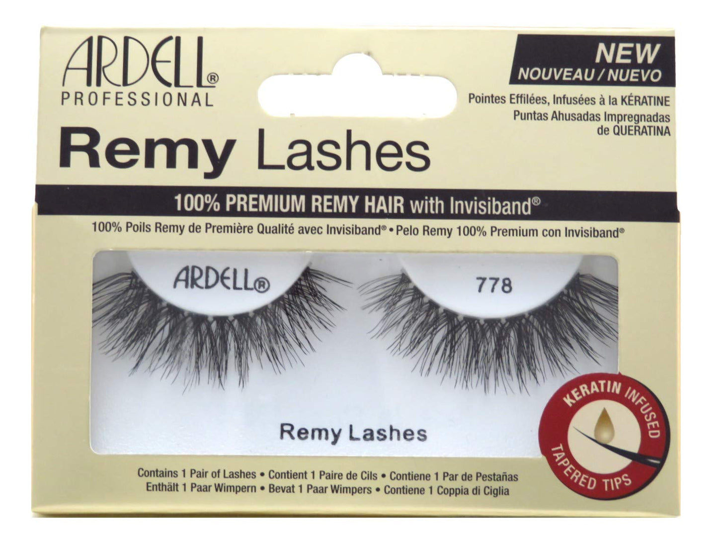 Remy Lashes #778 Black Lashes (6 Pack) - Invisiband Keratin Tips
