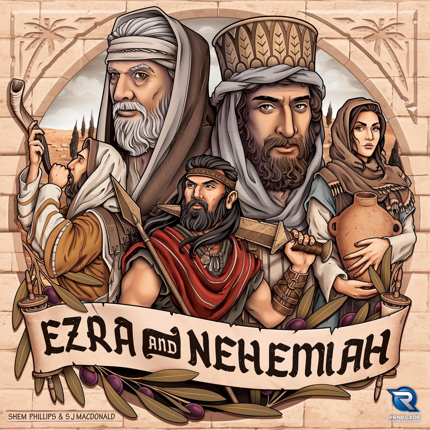 Ezra & Nehemiah: Strategy Board Game by Renegade Game Studios – Rebuild Jerusalem (1–4 Players, 120 Min)