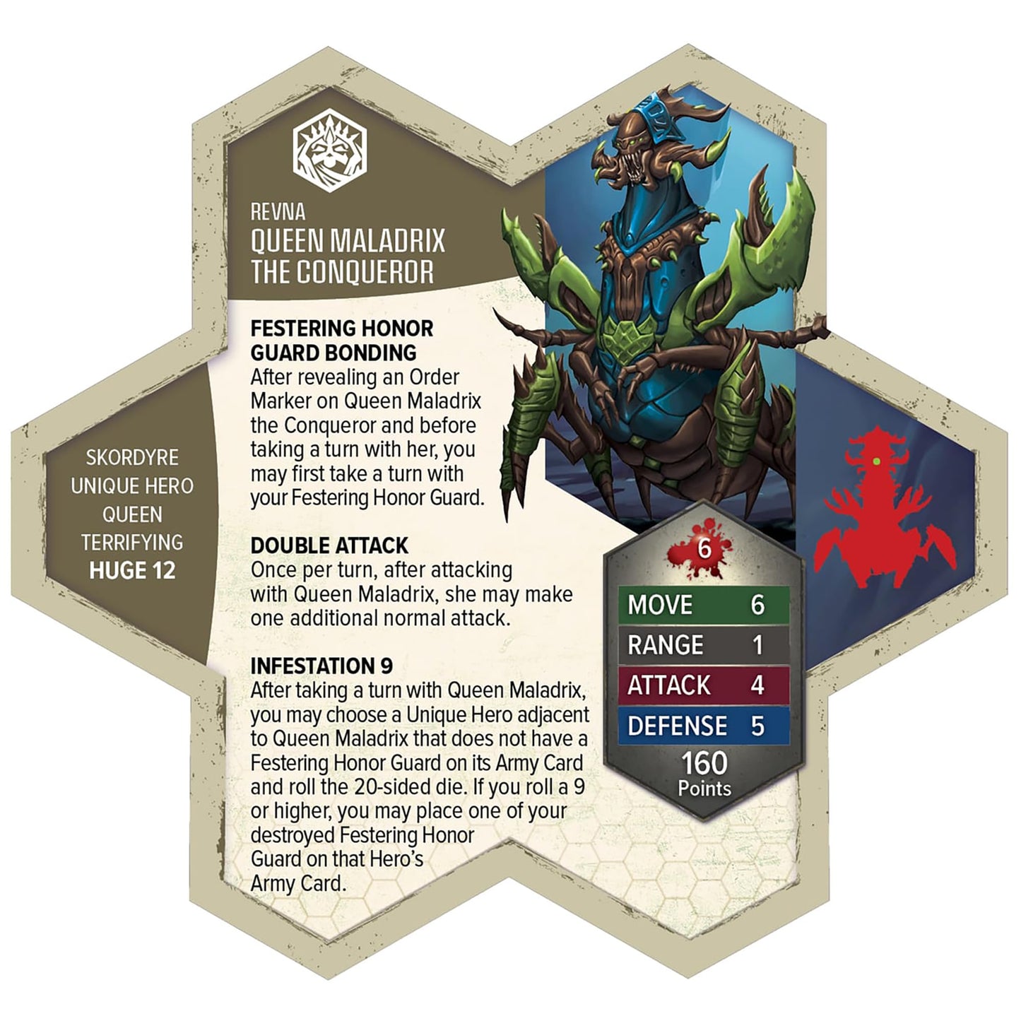 Heroscape Rising Tide: Queen Maladrix & Festering Honor Guard Army Expansion — Renegade Game Studios