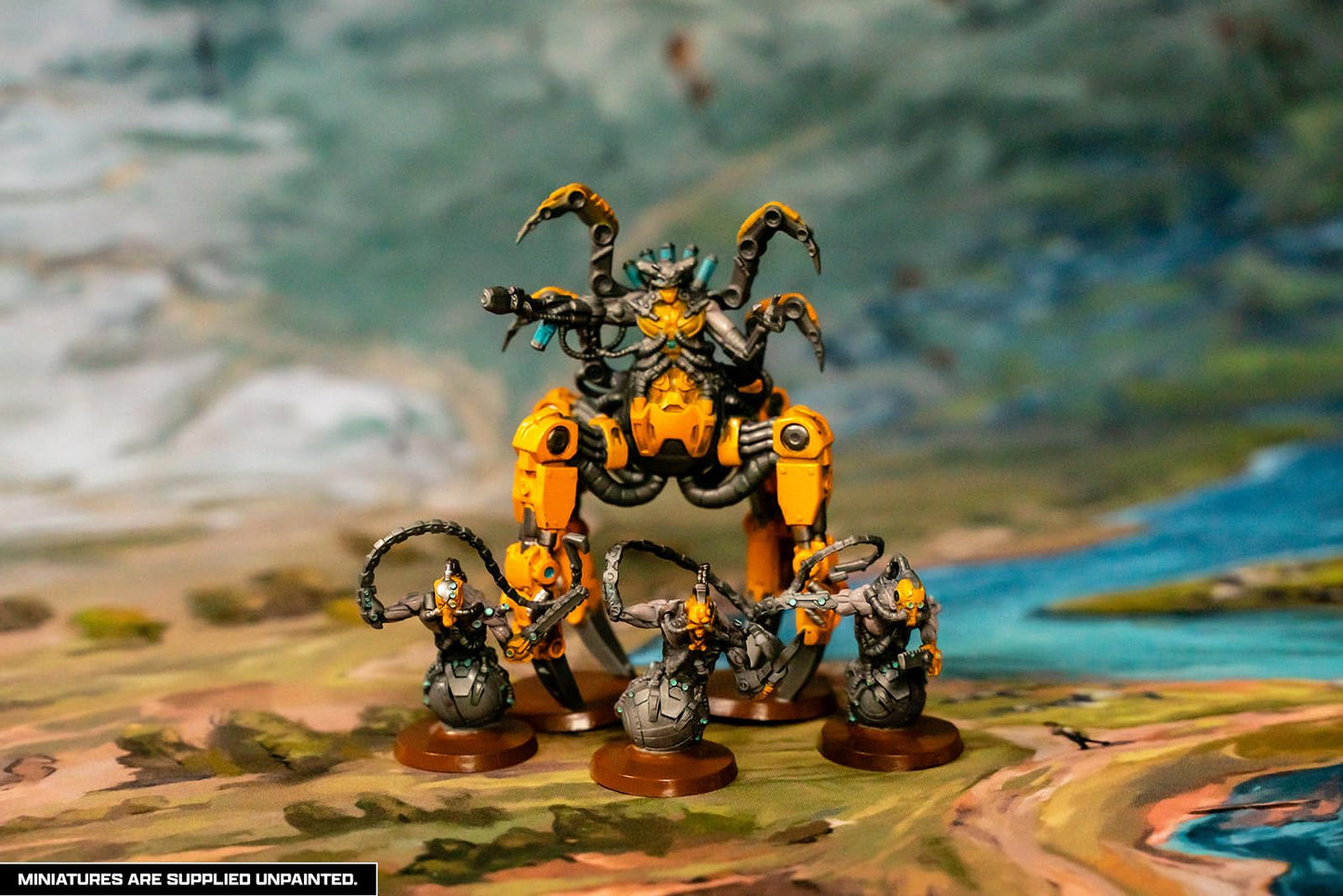 Renegade Heroscape Revna’s Rebuke: Iron Lich Viscerot & Necrotech Wraithriders Army Expansion — 4 Miniatures
