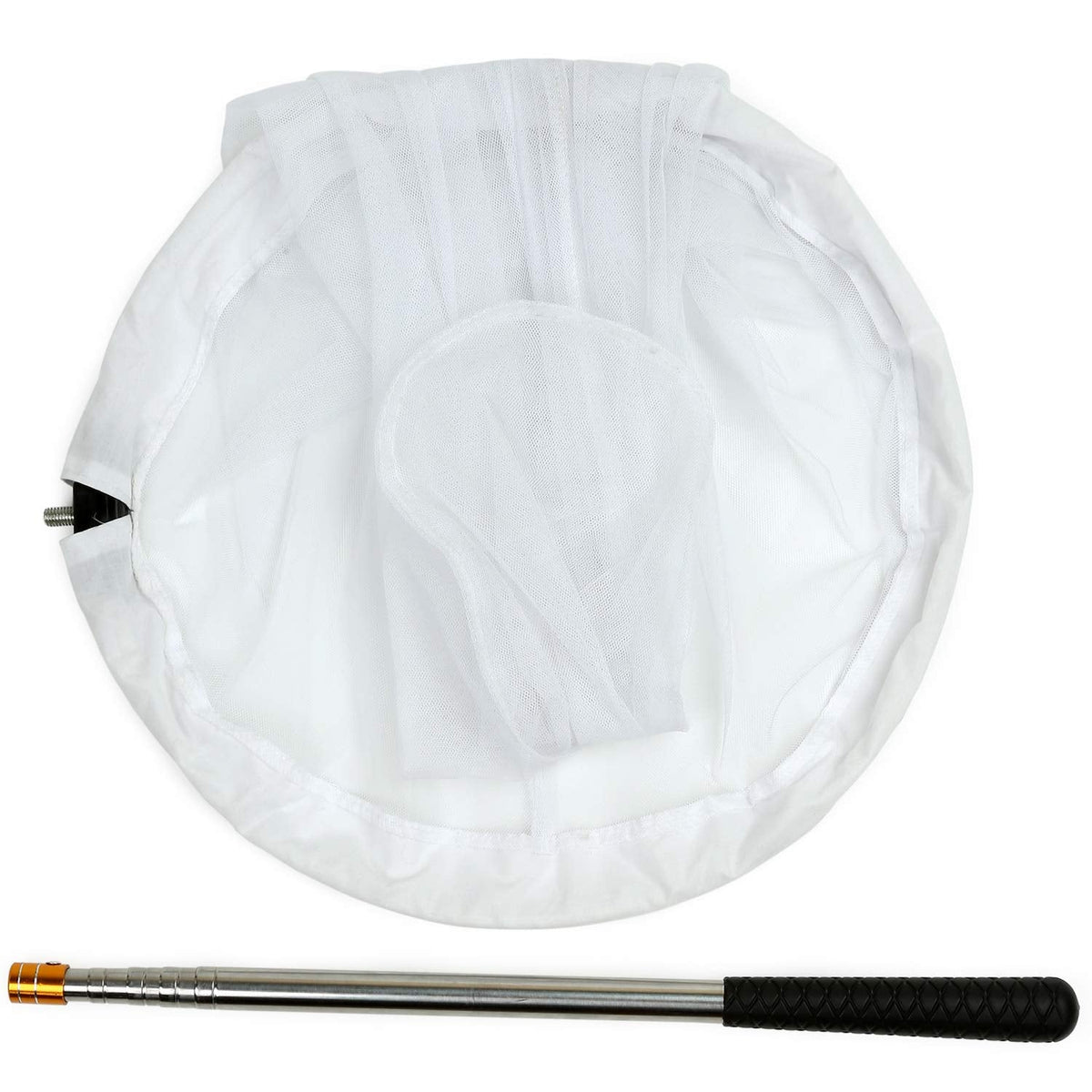RESTCLOUD Insect and Butterfly Net — 16-Inch Ring, 36-Inch Depth, 59-Inch Stainless Telescopic Handle