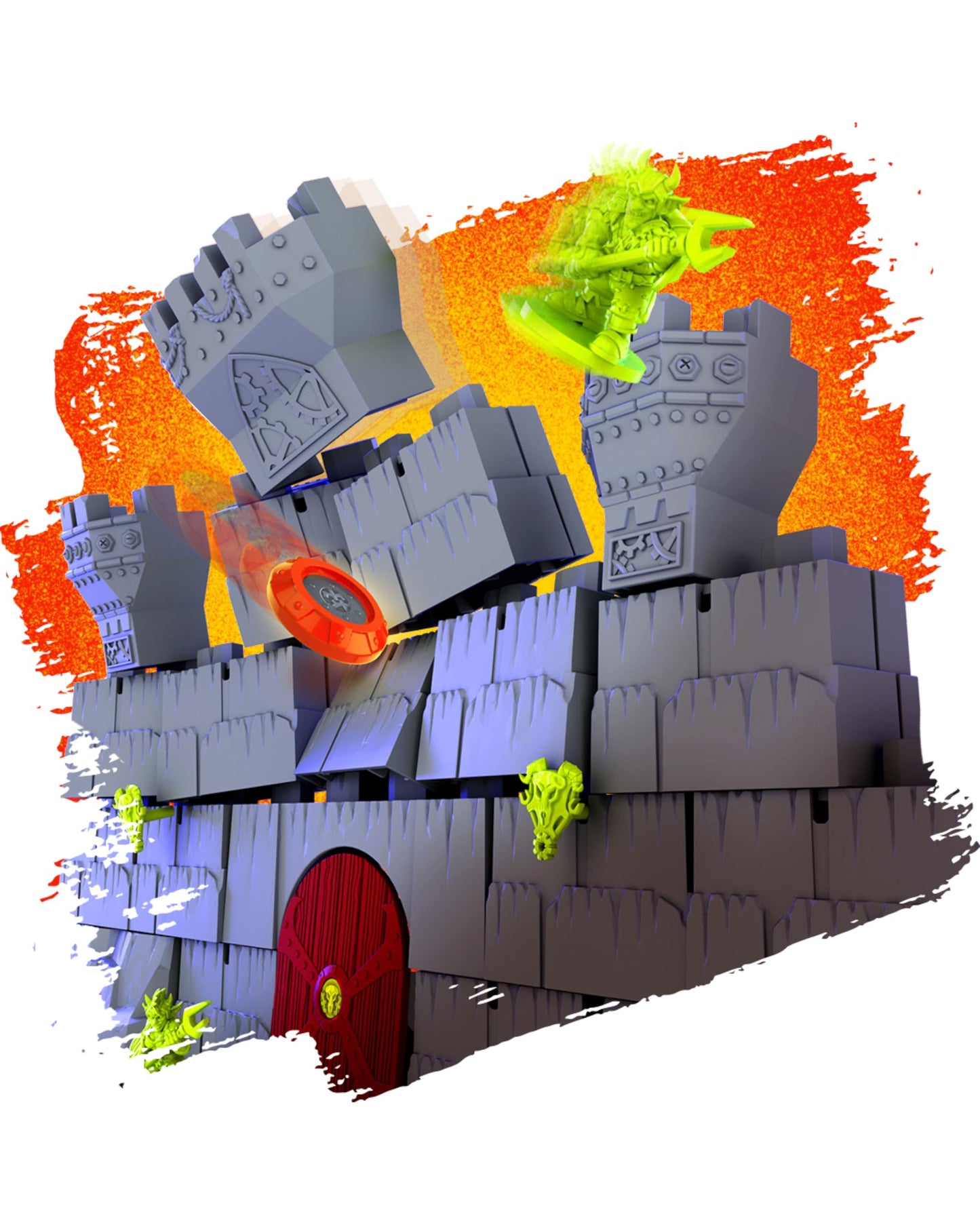 Crossbows and Catapults Fortress War by Restoration Games — Two-Player Dexterity Game, Build, Launch, Topple