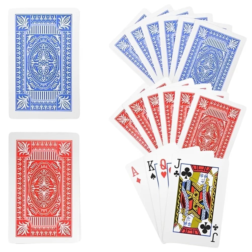 Rhode Island Novelty 12 Decks of Economy Playing Cards – Red Blue White (2.25 x 3.5 in)