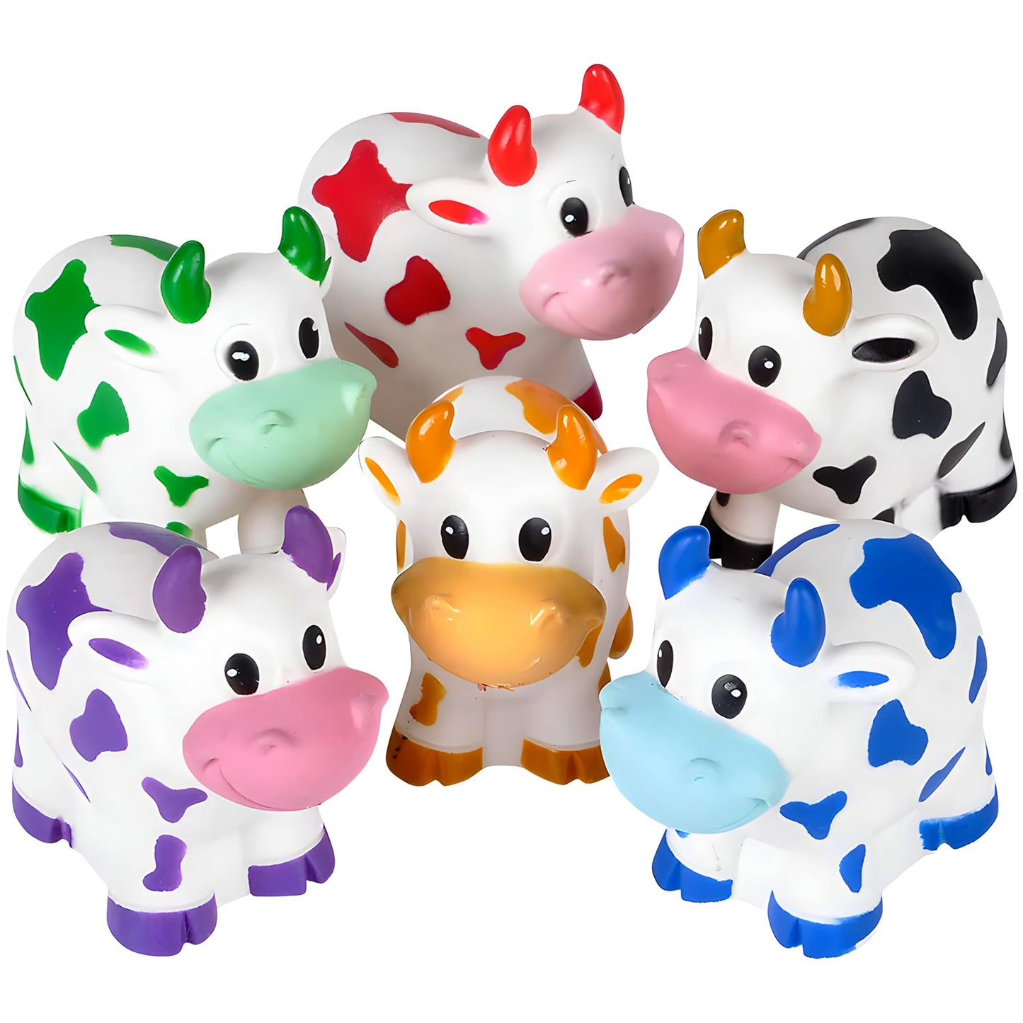 Rhode Island Novelty 2in Rubber Water Squirting Cows – Assorted Dozen