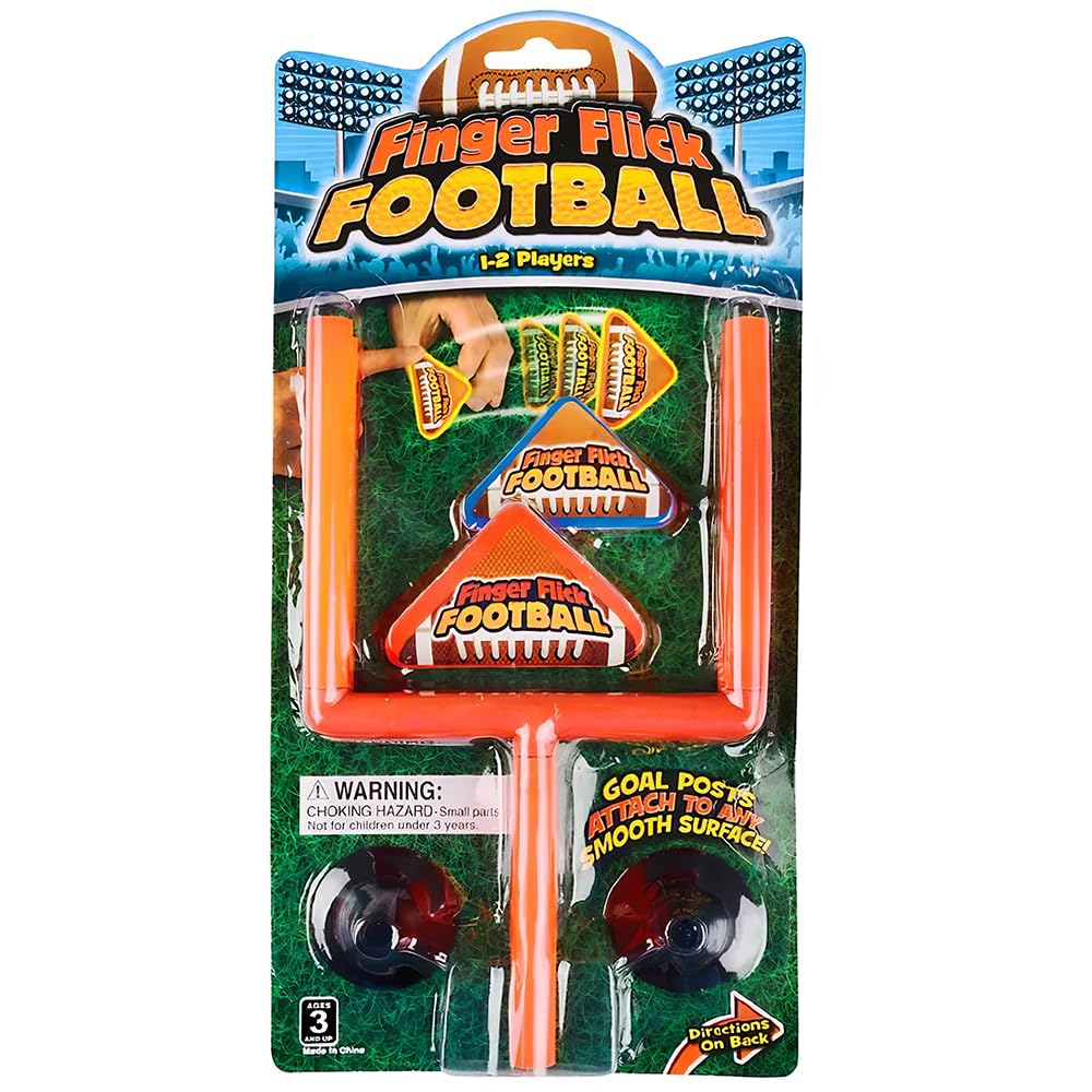 Finger Flick Football Game by Rhode Island Novelty | Portable Black/Red Edition