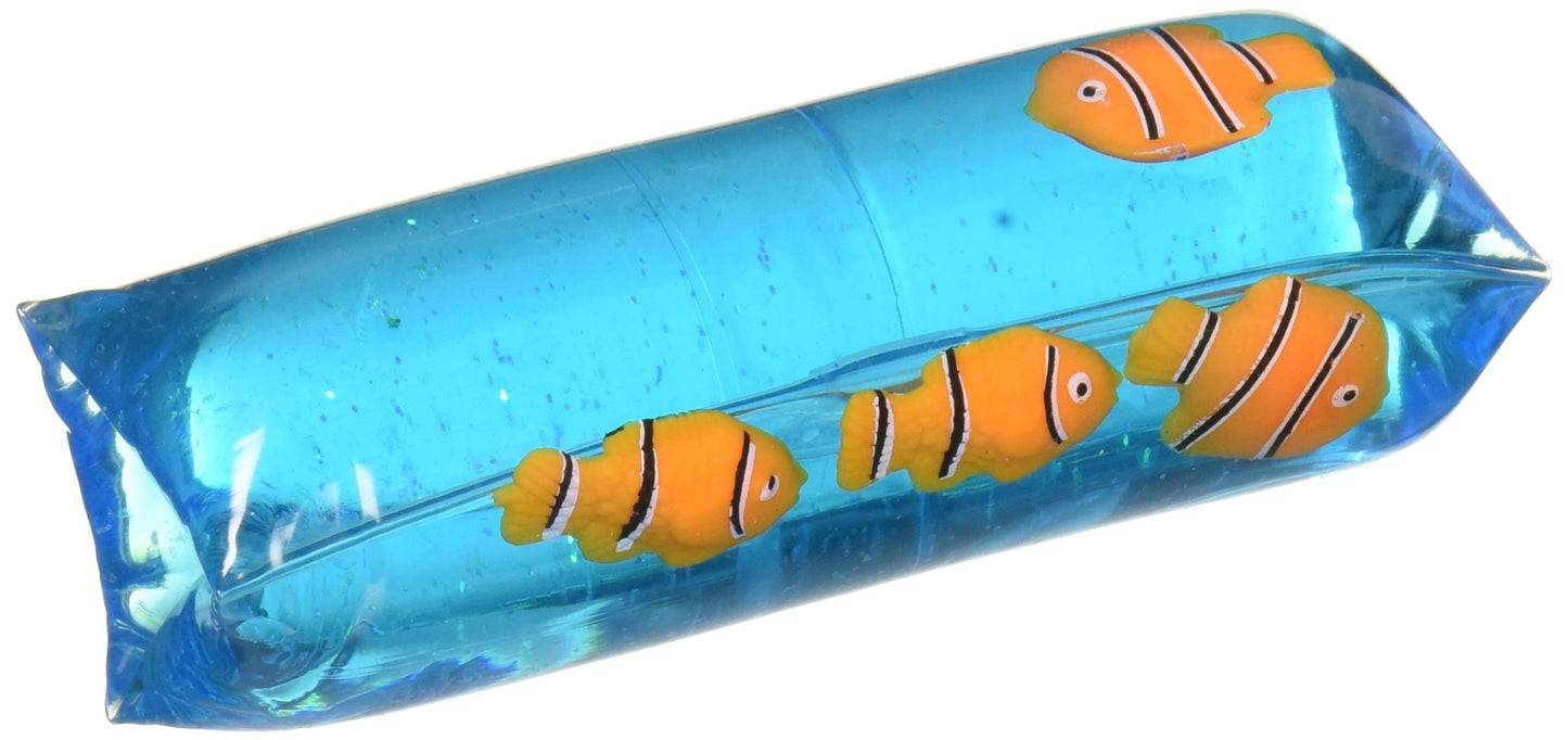 Rhode Island Novelty 4.75 Inch Clownfish Water Wiggler - Sensory Toy for Bath, Play, and Relaxation
