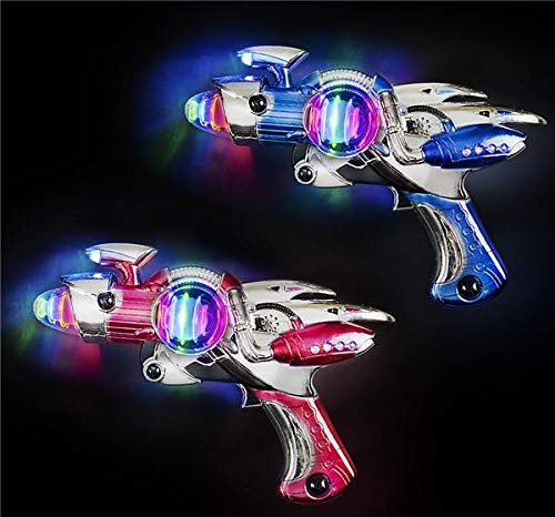 Rhode Island Novelty Super Spinning Laser Space Blaster – LED Light & Sound