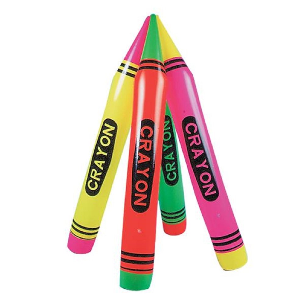 Rhode Island Novelty 44-Inch Neon Crayon Inflate – One Piece | Giant Party Prop