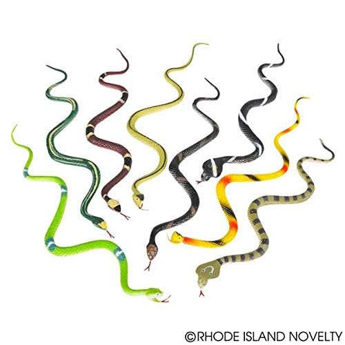 Rhode Island Novelty 14-Inch Rain Forest Snakes – 12-Pack, Assorted Designs