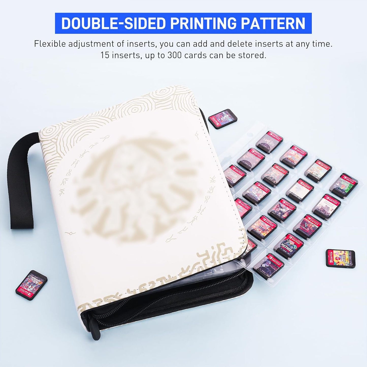 RHOTALL 300-Pocket Cards Binder for Zelda Tears of the Kingdom & Amiibo Cards
