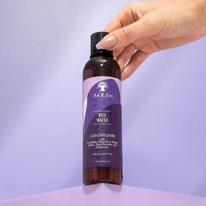 As I Am Rice Water Conditioner Strengthening & Hydrating for Curly, Coily & Wavy Hair 8 oz