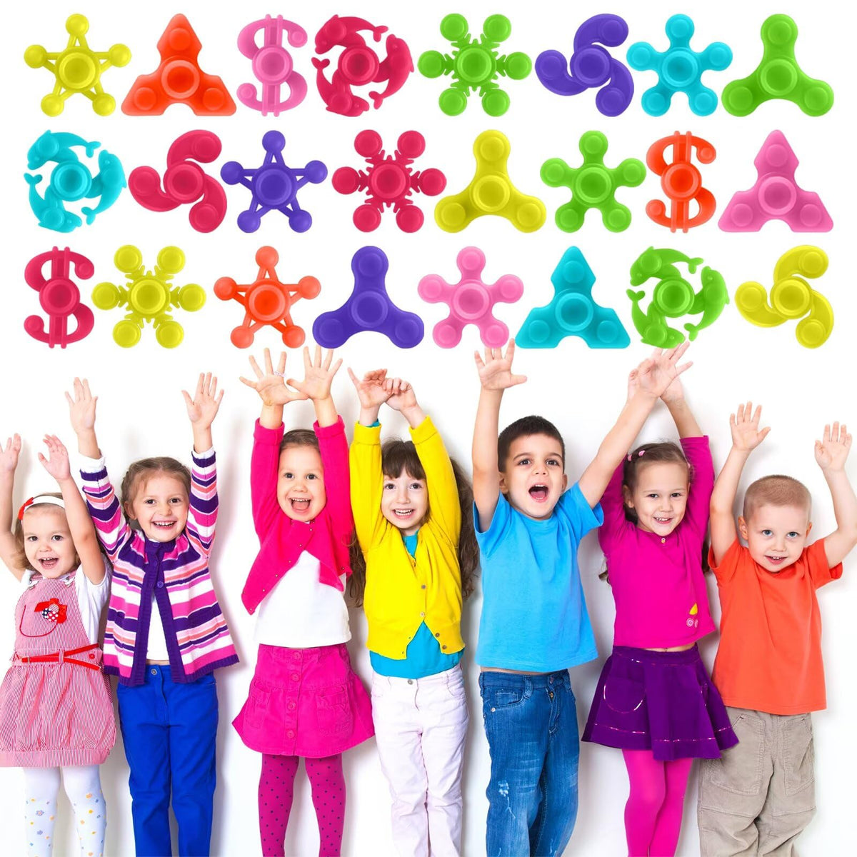 Riferg 100 Pcs Bulk Mini Fidget Spinners – Colorful Stress Relief Sensory Toys for All Ages
